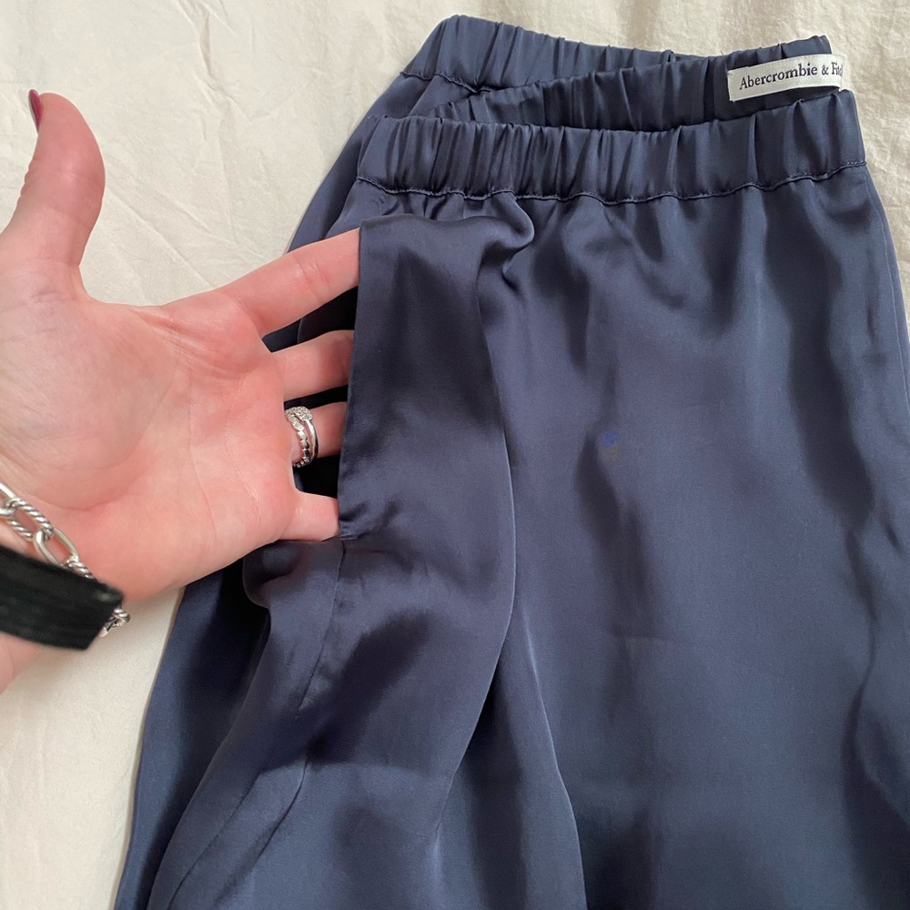 Abercrombie Satin Wide-Leg Pants